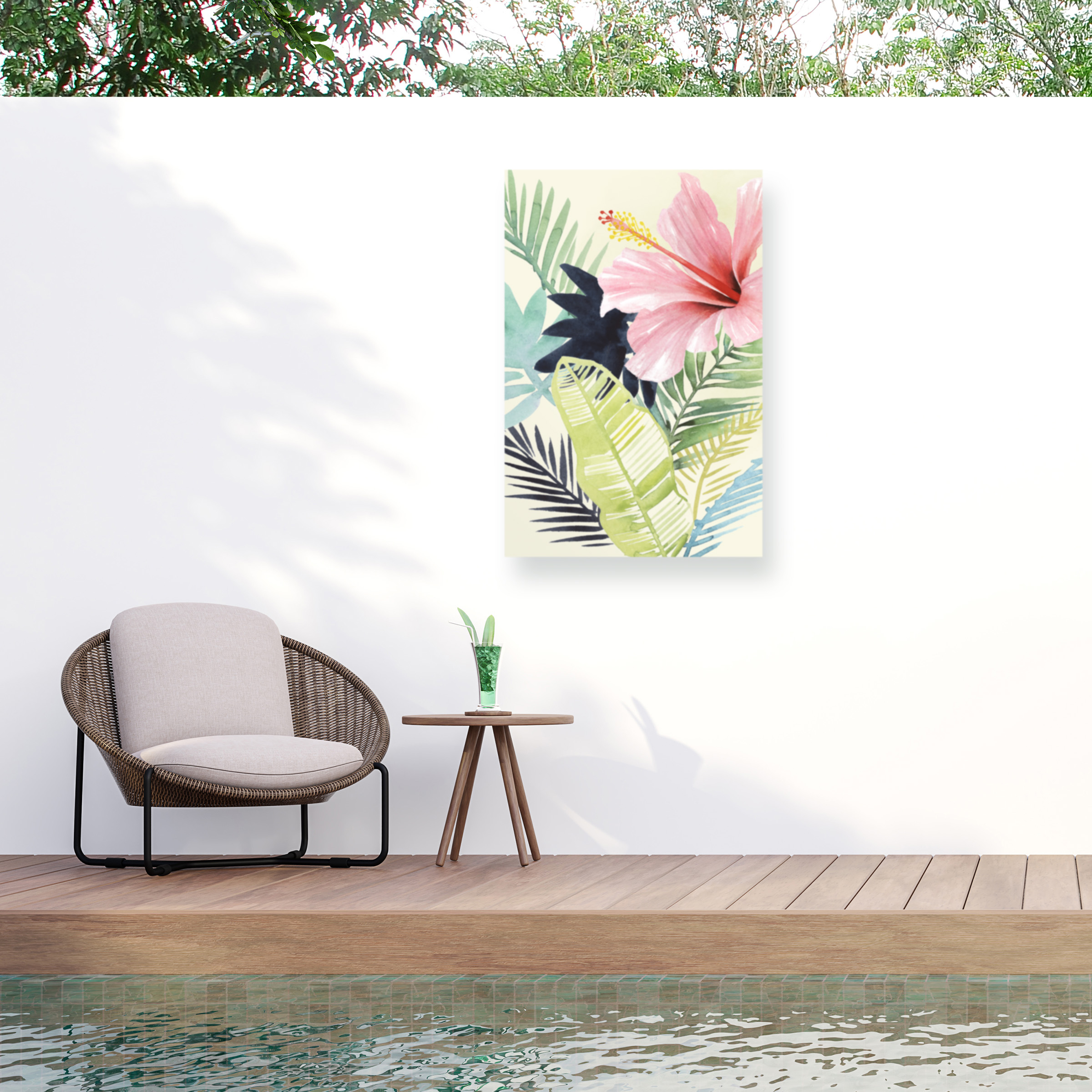 Grace Popp 'Tropical Punch I' Outdoor Canvas 47x47