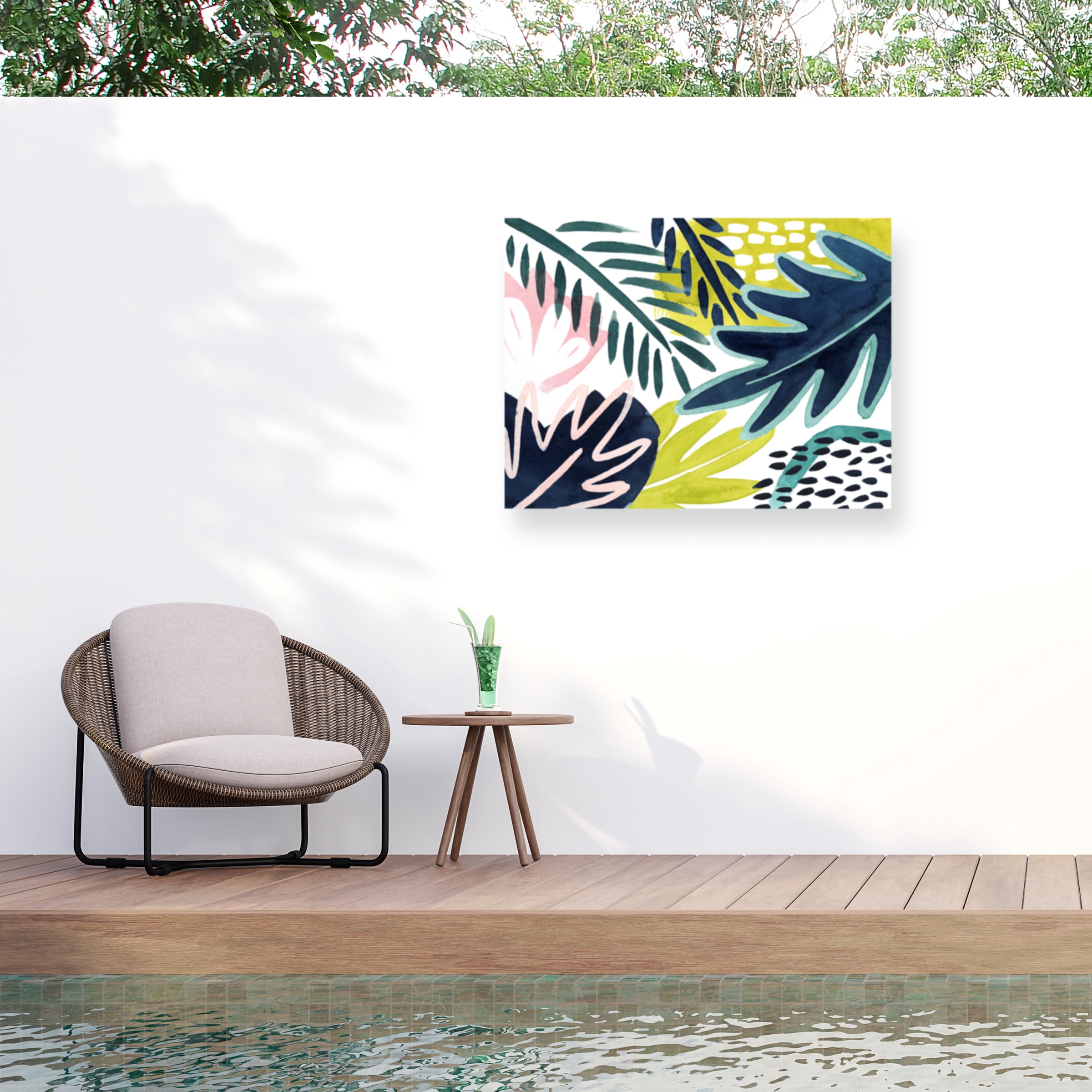 Grace Popp Tropical Salve II 18x24 Outdoor Canvas Print