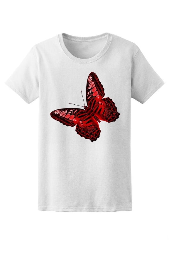 Grace Red Camouflage Butterfly T-Shirt Women -Image by Shutterstock, Female Large
