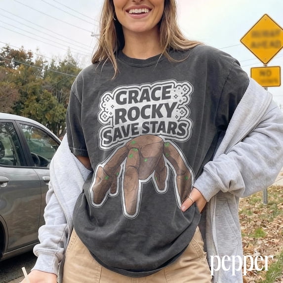 Grace Rocky Save Stars Rocky Shirt Project Hail Mary T Shirt Sci Fi Book Lover Alien Graph