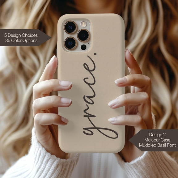 Grace Script Personalized Custom Name Style Typography Phone Case iPhone 17 to 11 Pro Max