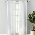 thumbnail image 1 of Grace Sheer Linen Rod Pocket with Back Tab Panel, 1 of 2