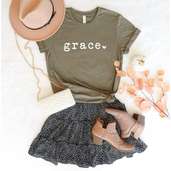 Grace ShirtChristian Women's Graphic Tee - Inspirational Faith Design All Size S-5Xl