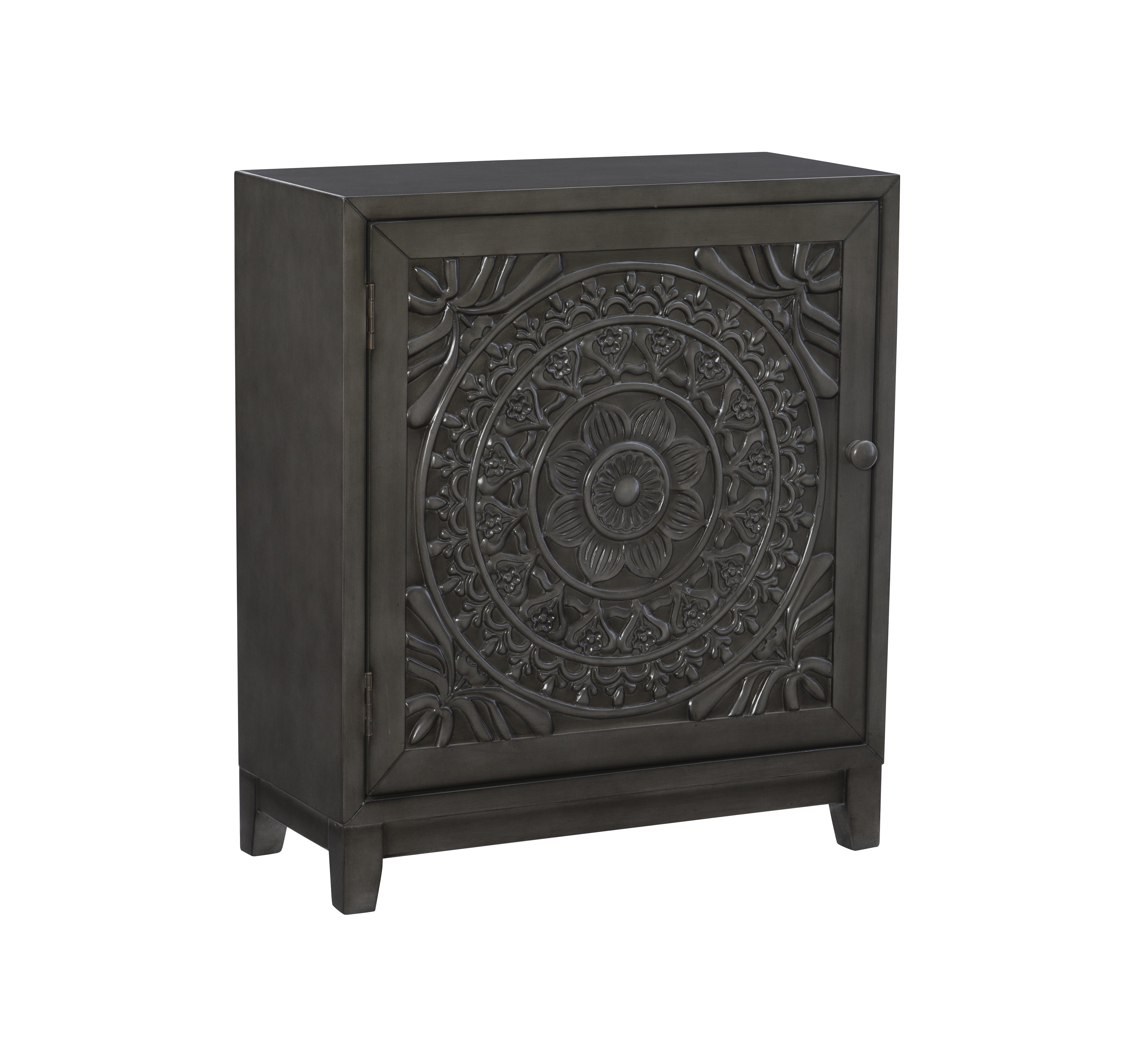 Grace Single Door Cabinet with Shelves, Gray