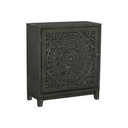 Grace Single Door Cabinet with Shelves, Gray