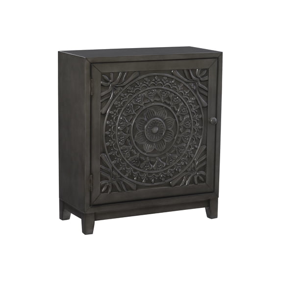 Grace Single Door Cabinet with Shelves, Gray