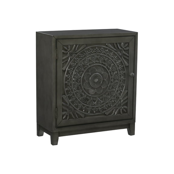 Grace Single Door Cabinet with Shelves, Gray