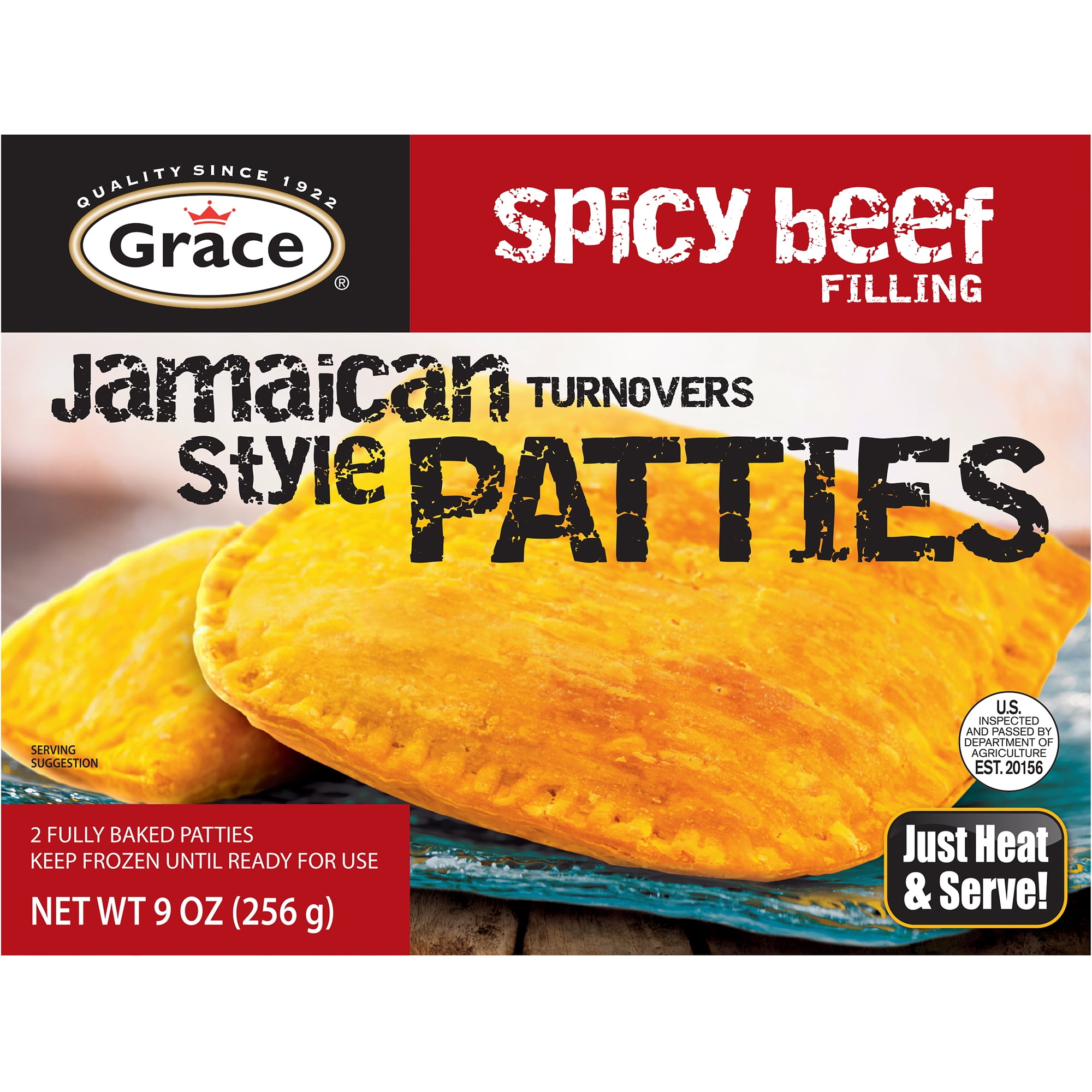 Grace Spicy Beef Patties, 2 Pack, 9 oz (Frozen)