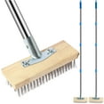 thumbnail image 1 of Grace Stainless Steel Wire Floor Brush Wire Broom with 4 Section Detachable Pole Heavy Duty Wire Deck Brush Multipurpose Wire Cleaning Brushes for Rough Surface Concrete Floor Patio Garden Garage, 1 of 10