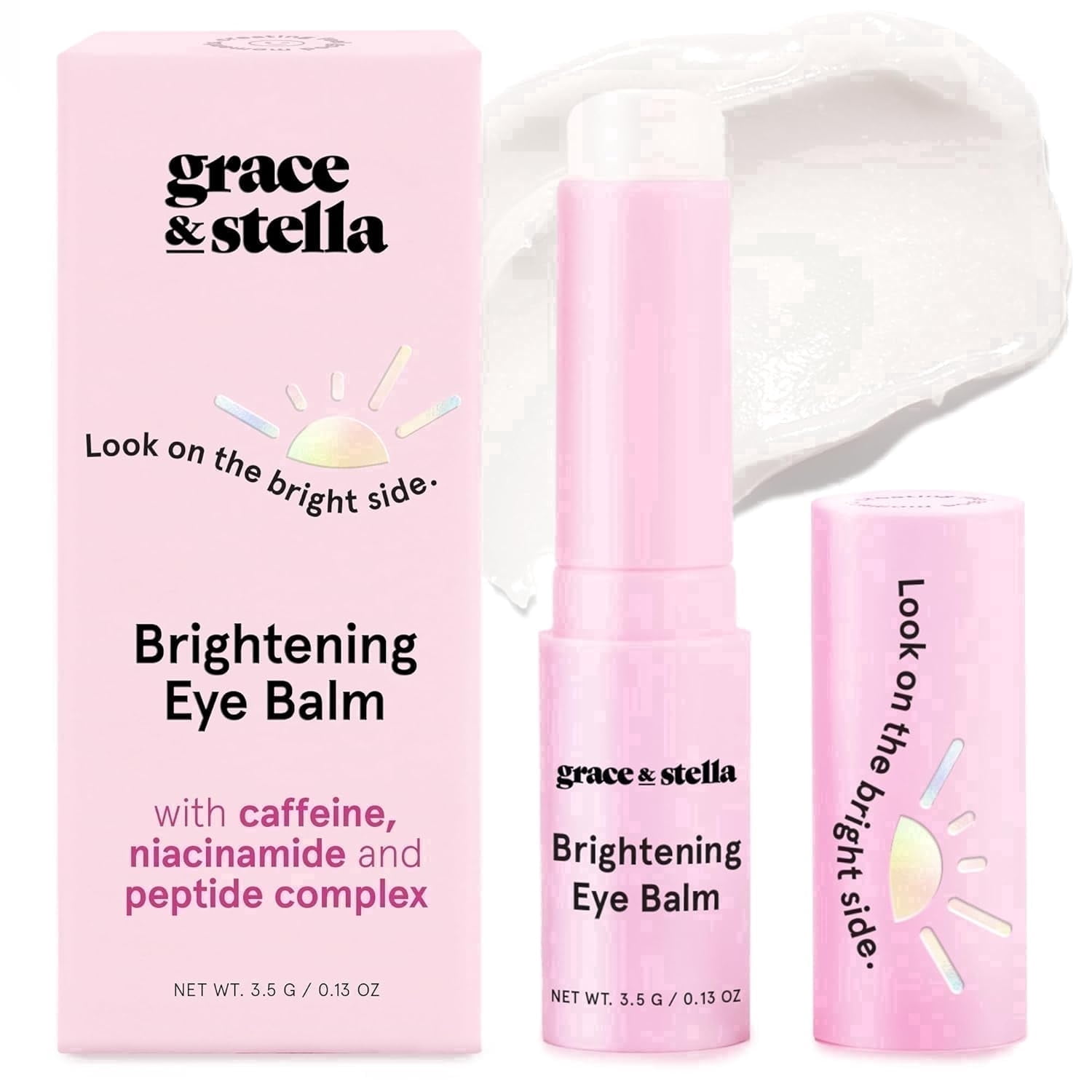 Grace & Stella, Caffeine Eye Brightener Balm Stick, 0.12 oz