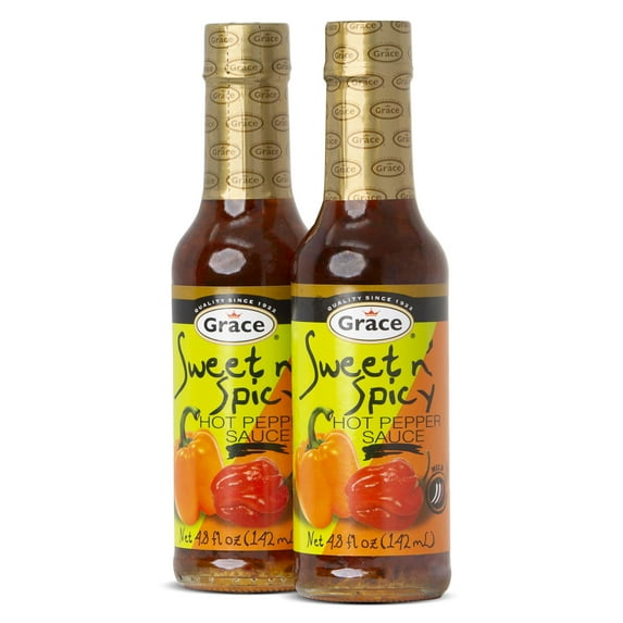 Grace Sweet N' Spicy Hot Pepper Sauce 4.8oz - 2 Pack