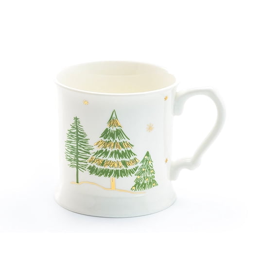 Grace Teaware Christmas Pine Trees 12oz Fine Porcelain Mug