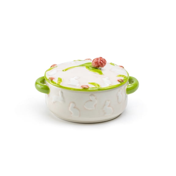 Grace Teaware Garden Tulip Bunny Mini 6oz Candy Jar Potter's Studio