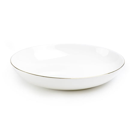 Grace Teaware Gold Rim Blanc 8.75" Bone China Dinner Bowl Gracie Bone China