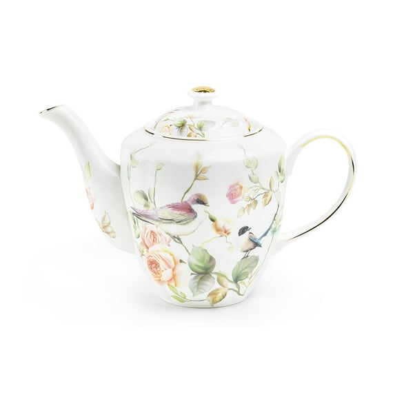 Grace Teaware Magnolia Garden 45oz Fine Porcelain Teapot