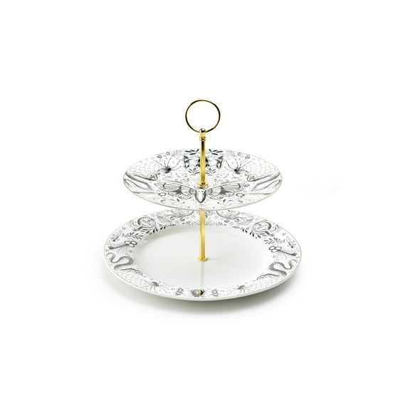 Grace Teaware Mystic Web Fine Porcelain 2-Tier Server