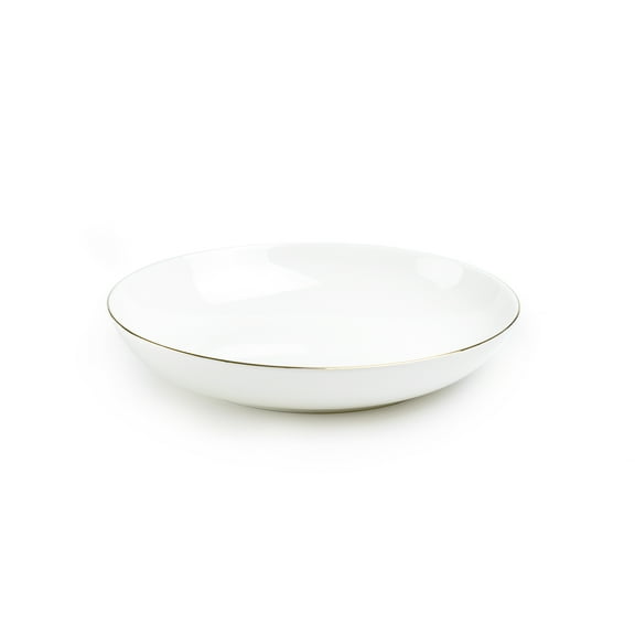 Grace Teaware Silver Rim Blanc 8.75" Bone China Dinner Bowl Gracie Bone China