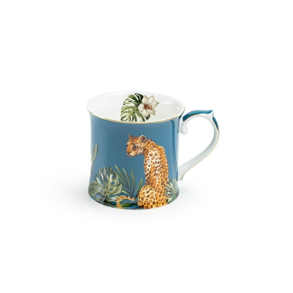Grace Teaware Tropical Leopard 15oz Fine Porcelain Mug