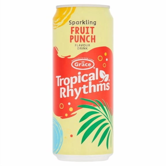 Grace Tropical Rhythms Fruit Punch can 330ml, British Import (Pack of 2)