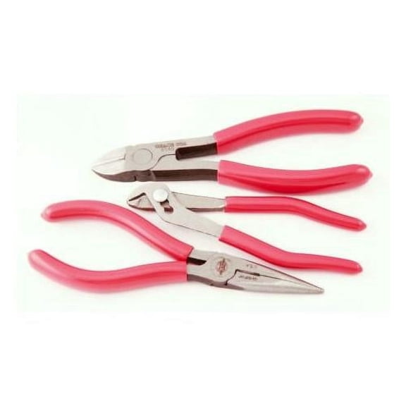 Grace USA 3 Piece Precision Plier Set for Gunsmithing & Hobby Work, Ergonomic Handles, Durable Small Parts Pliers