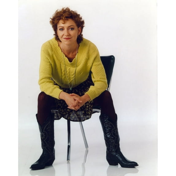 Grace Under Fire Woman Posed Siting in Green Knitted Top Photo Print (24 x 30)