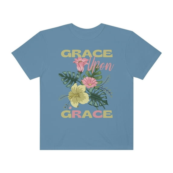 Grace Upon Grace Shirt Hawaiian Shirt Women Flower Shirt Botanical Shirt