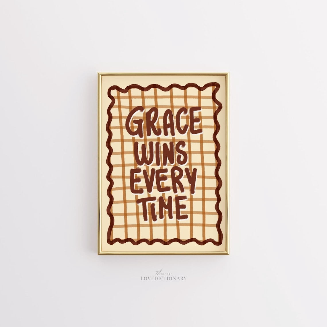 Grace Wins Every Time Christian Bible Verse Autumn Poster, Unframed ...