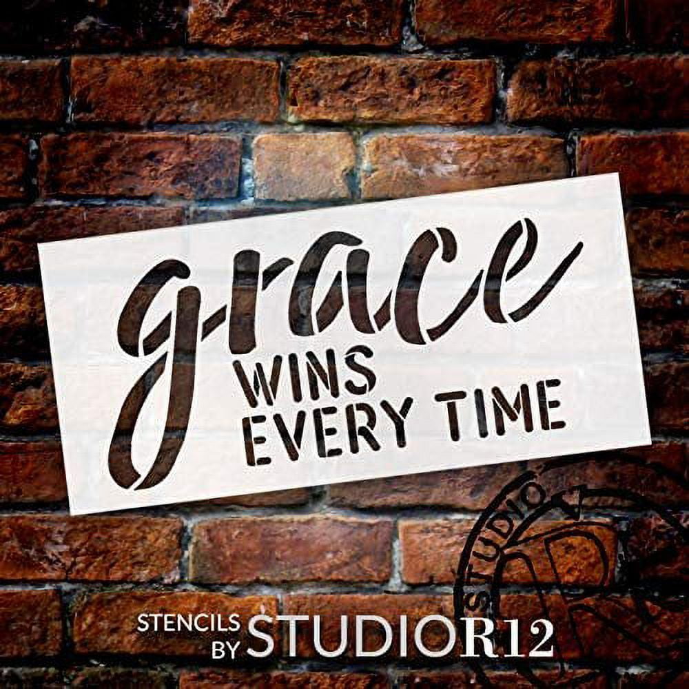 Stencils for Painting on Wood Reusable - 9 Inspirational Word Stencils for  Painting on Canvas, Signs, and More -Farmhouse Stencil Set Includes Large