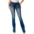 thumbnail image 1 of Grace in LA 3D Wing Mid Rise Bootcut Jeans, Size 25, 1 of 2