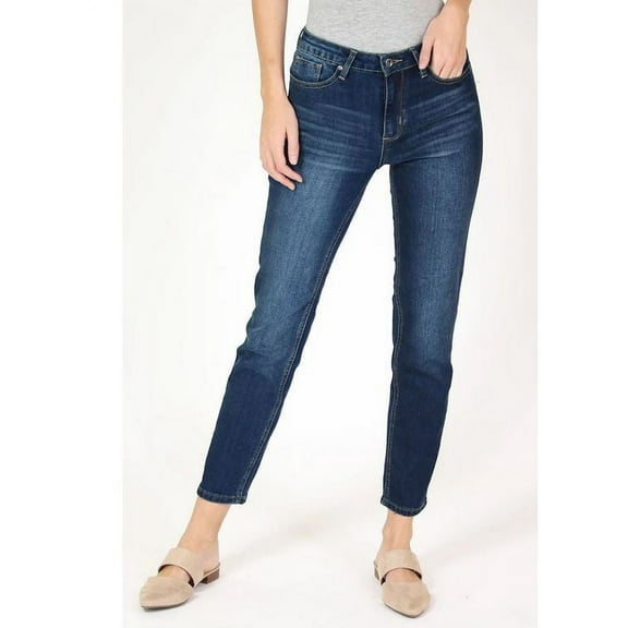 Grace in LA Jeans Women's Medium Wash Girlfriend Stretch Jeans (25)