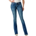 thumbnail image 1 of Grace in LA Wing Embroidered Mid Rise Bootcut Jeans, Size 31, 1 of 2