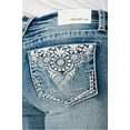 thumbnail image 1 of Grace in LA Women's Aztec Western Embroidered Floral Bootcut Stretch Jeans (25, Blue), 1 of 3