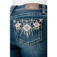 thumbnail image 1 of Grace in LA Women's Aztec Western Embroidered Skinny Fit Stretch Jeans (25, Blue), 1 of 3