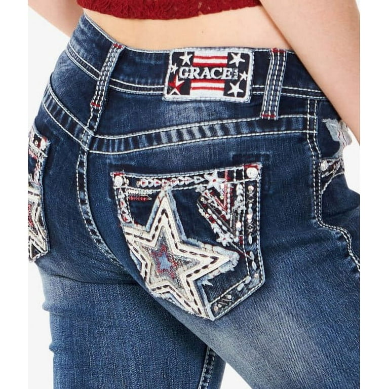 Capri Jeans with Star Embellishments