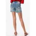 thumbnail image 1 of Grace in LA Women's Western Embroidered Steerhead Cut Off Denim Jean Shorts (26, Blue Fade Wash), 1 of 3