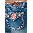 thumbnail image 1 of Grace in LA Women's Western Steerhead Embroidered Flap Pockets Bootcut Jeans (25, Blue Stonewashed), 1 of 3