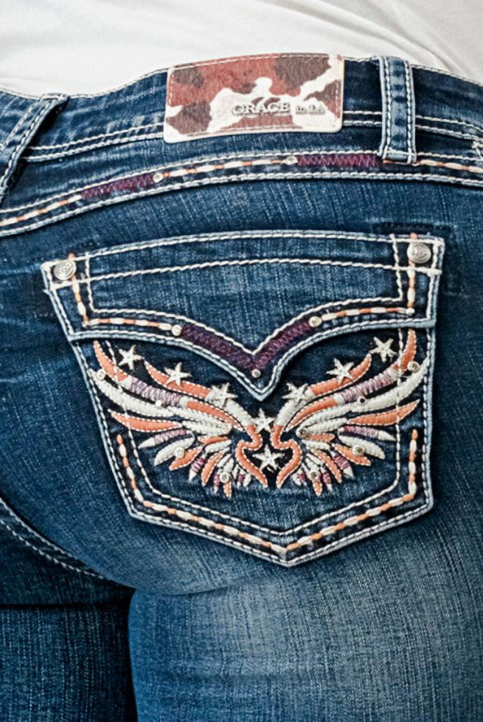 Jeans Skinny MISS ME Blossom Taille 28 X 30 - Poches Faux Rabat, Neuves Avec étiquettes (NWT), Délavage Moyen/foncé