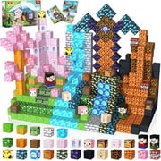 GraceDuck 200PCS Magnetic Building Blocks - Forest & Volcano Adventure Set, STEM Learning Toys for Kids Ages 3+, Strong Magnets, Creative Play, Gift for Boys & Girls