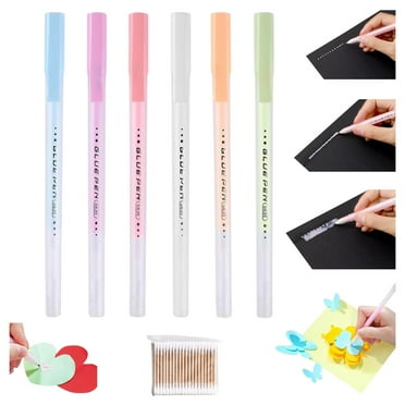 GraceGrip Precision Glue Pen, Quick Drying Color Roller Spot Glue Pen, Quick Drying Color Spot Glue Pen, Precision Glue Pen, 2024 New Quick Dry Roller Glue Pens (6PCS)