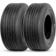GraceHome-US 13x5.00-6 Lawn Mower Tires 4PR Straight Rib Tread Turf Friendly Lawn Tires, 13x5x6 Lawn Garden Utility Cart Tires, Tubeless, Set of 2