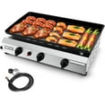 thumbnail image 1 of GraceHome-US 3 Burners Gas Propane Griddle,Outdoor Portable Propane Gas Grill Griddle-30000 BTU, Stainless Steel Flat Top Griddle Station for Kitchen, BBQ, Camping Tailgating 23 Inch Flat Top Grill, 1 of 8