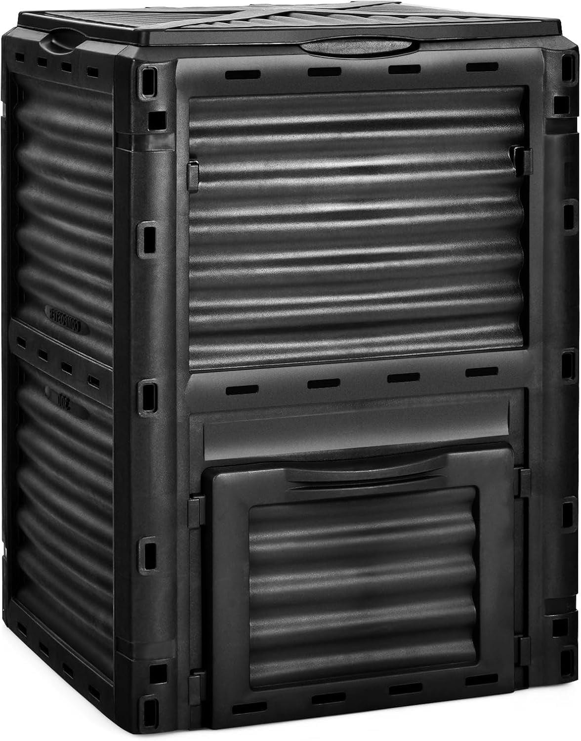 Composter Latch GraceHome-US Outdoor Compost Bin, Composting Box w/Top Flip Latch-on ...