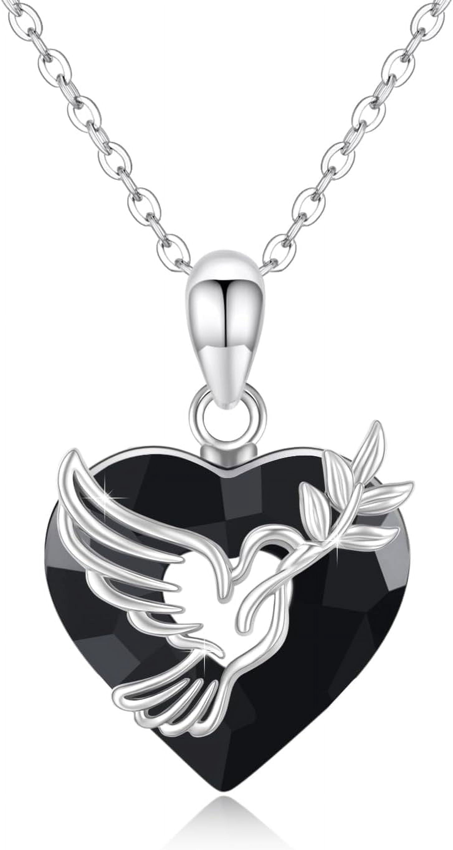 Polished 925 Sterling Silver Double Olive Branch Pendant Necklace - Peace Symbol, Handcrafted In USA