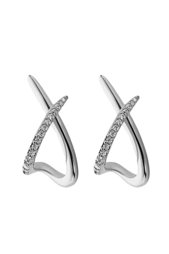 Graceful Crosses Shaped Earrings In Gold or Silver Plated Coppers Elegant Ear Stdus For A Stylish Accessory Option