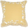 thumbnail image 1 of Graceful Embroidered Floral Poly Filled Pillow, 1 of 4