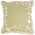 thumbnail image 1 of Graceful Embroidered Floral Poly Filled Pillow, 1 of 4