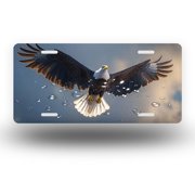Graceful Flying Eagle Front License Plate,Metal License Plate,Funny Standard Plates Personalized Novelty Decorative For Men/Women/Boys/Girls Car 6 12 Inch