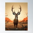 thumbnail image 1 of Graceful Gazelle Mid-Leap T-Shirt: Pay Tribute To Nature'S Elegance Poster Wall Art, Modern Wall Decor For Living Room Bedroom, 12x18 UNFRAMED, 1 of 3
