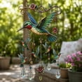 thumbnail image 1 of Graceful Hummingbird Wind Chimes for Outside, Crystal Sun Catcher Wind Chimes, Bird Windchimes Outdoors Crystal Suncatcher Hanging Decor, 1 of 8