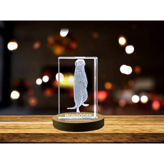Graceful Mongoose Crystal Carvings | Exquisite Gems Etched with Lithe Carnivorans